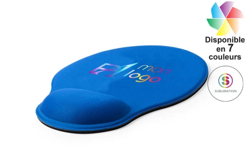 Tapis de souris ergonomique personnalisé Minet à repose poignet rembourré 