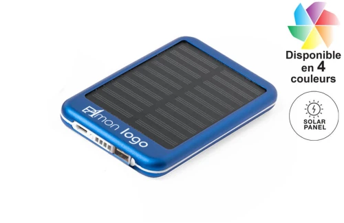 Batterie externe solaire powerbank publicitaire personnalisable Rudder 4000 mAh 