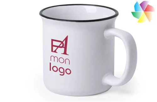 Mug vintage publicitaire personnalisé Bercom en céramique 