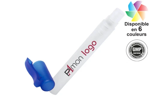 Tube de gel hydroalcoolique publicitaire personnalisé Bustan flacon spray rechargeable de 10 ml 