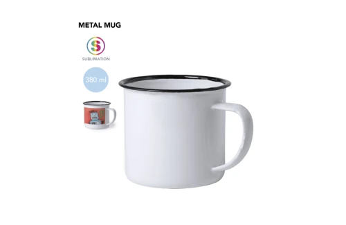 Mug rétro en métal personnalisé Kantol de 380 ml pour sublimation