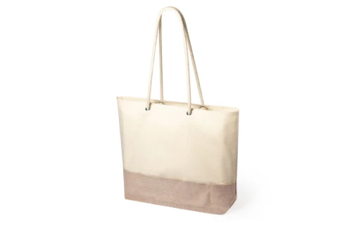 Sac de plage personnalisé Bitalex en toile de jute et coton