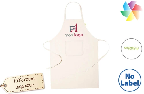 Tablier de cuisine personnalisé Riffox en coton bio organique