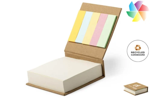 Porte bloc notes publicitaire personnalisé Leryl couvertures rigides en carton recyclé 
