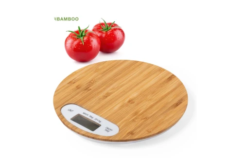 Balance de cuisine publicitaire personnalisé Hinfex pèse alimentaire en bambou 
