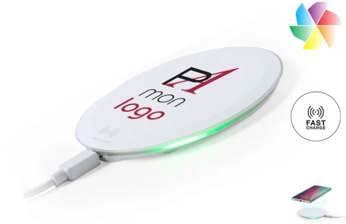Chargeur sans fil par induction publicitaire personnalisé à charge rapide de 10 w Lumbert 