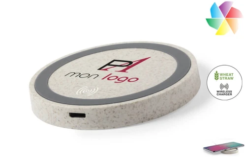 Chargeur de téléphone à induction 5w en fibre de blé publicitaire personnalisé Cirkal 