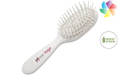 Brosse à cheveux publicitaire personnalisée Dantel en paille de blé recyclée 