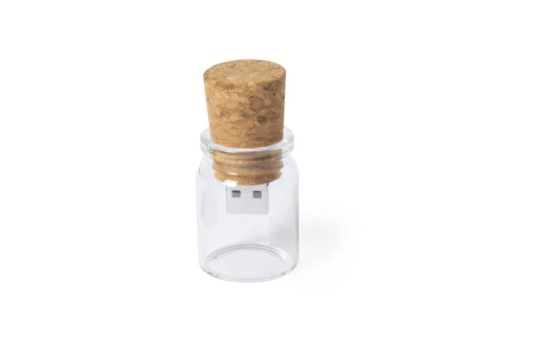 Clé USB personnalisée 16 Go pot en verre et liege Domar made in Europe