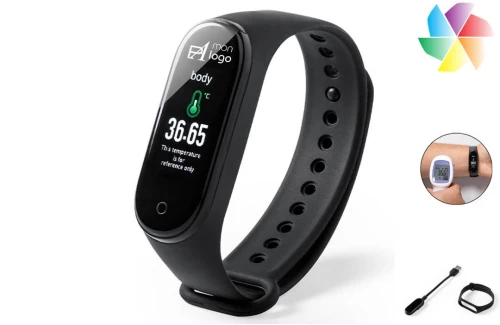 Bracelet mesure cardiaque et température publicitaire personnalisé Droy à multifonctions supplémentaires 