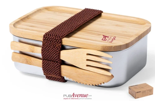 Boite à lunch personnalisée Sariul en acier inoxydable avec couverts