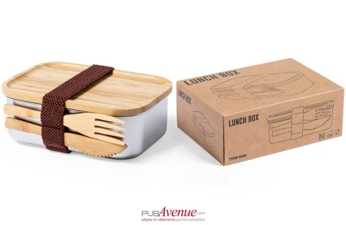 Boite à lunch personnalisée Sariul en acier inoxydable avec couverts