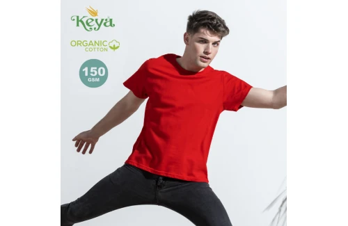 T-shirt personnalisé bio à manches courtes keya MC150 organic couleur pour homme