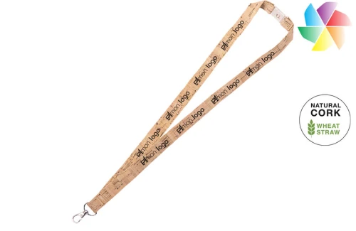 Cordon tour de tou personnalisé Bespal Lanyard publicitaire en fibre de blé 