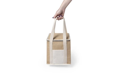 Sac isotherme personnalisé Ponix en toile de jute laminé