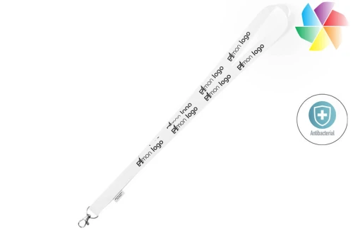 Lanyard publicitaire personnalisé Yest cordon tour de cou antibactérien 