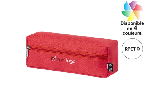 Trousse scolaire publicitaire personnalisée Yeimy en polyester RPET recyclé 
