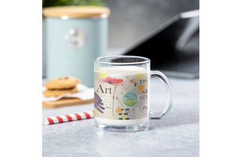 Mug personnalisé en verre transparent Brant de 350 ml