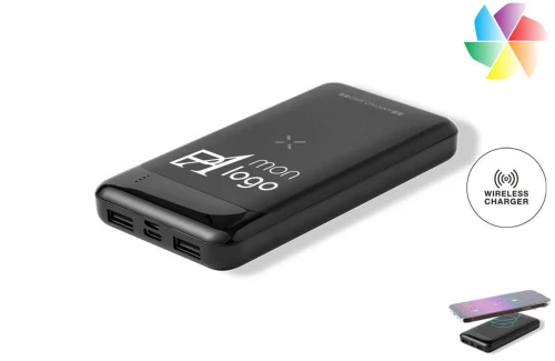 Batterie externe personnalisée 5000 mAh powerbank publicitaire avec chargeur sans fil Baliok 