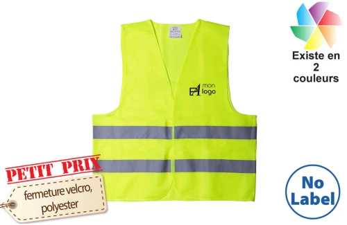 Gilet de chantier publicitaire personnalisé Kross à haute visibilité 