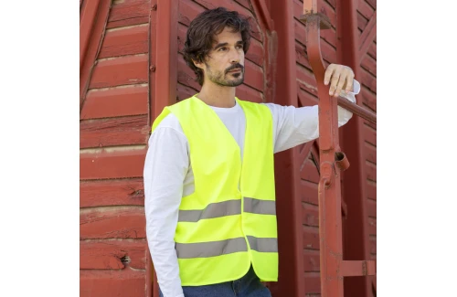 Gilet de chantier personnalisé Kross à haute visibilité