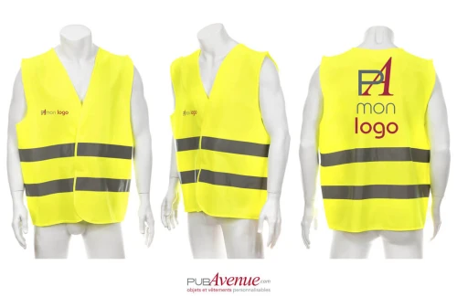 Gilet de chantier personnalisé Kross à haute visibilité