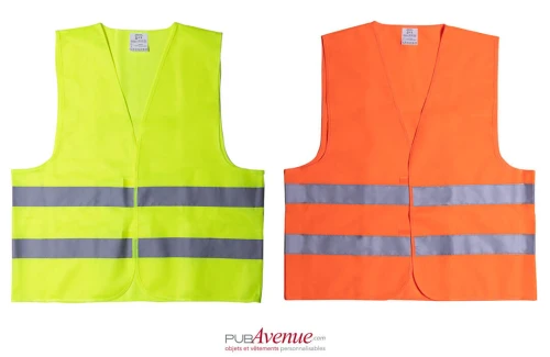 Gilet de chantier personnalisé Kross à haute visibilité