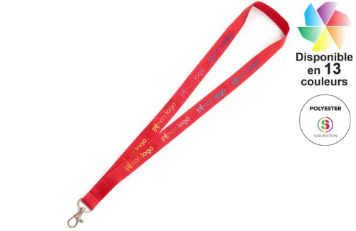 Cordon tour de cou publicitaire personnalisé Neck Lanyard pour sublimation logo ou photo 
