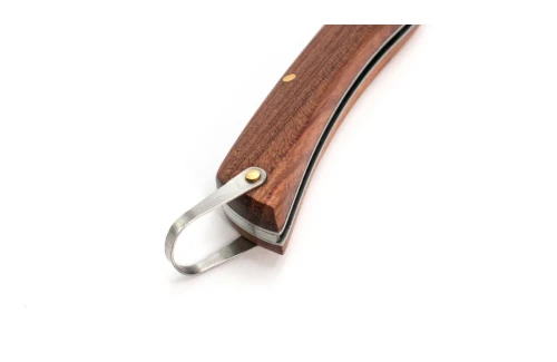 Couteau pliable personnalisé Campagne à manche en bois naturel