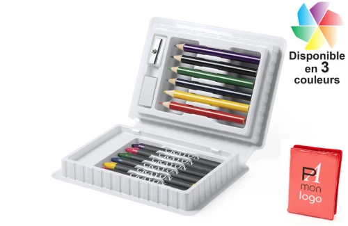 Coffret de crayon de couleur publicitaire personnalisé Clown boite de 14 pièces 