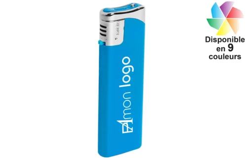 Briquet publicitaire rechargeable Plain à mécanisme électrique