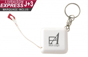 Porte-clés ruban mètre personnalisé logo publicitaire en express 