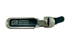 Clé USB personnalisée en cuir et métal