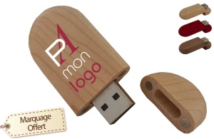 Clé USB bois publicitaire personnalisable à prix discount 