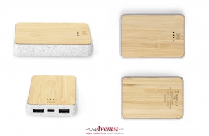 Batterie externe induction powerbank bois 5000 mAh