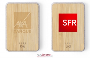 Batterie externe induction powerbank bois 5000 mAh
