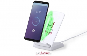 Chargeur induction personnalisé 3 bobines 5W logo texte publicitaire 