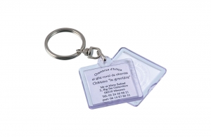 Porte-clé étiquette transparent