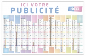 Calendrier publicitaire professionnel 670 x 430