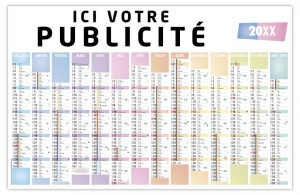 Calendrier publicitaire professionnel 670 x 430