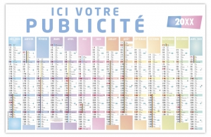 Calendrier publicitaire professionnel 670 x 430