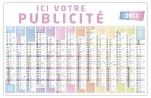 Calendrier publicitaire professionnel 670 x 430