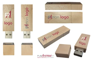 Clé USB personnalisée classic en bois naturel