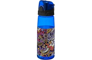 Gourde sport personnalisée à bouton-poussoir Capri 700ml