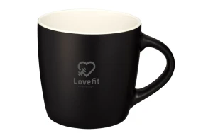 Mug publicitaire noir mat bicolore Riviera 340ml