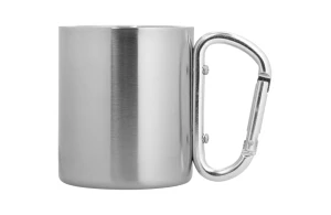 Mug personnalisé en inox avec mousqueton 200ml