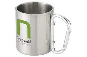 Mug personnalisé en inox avec mousqueton 200ml