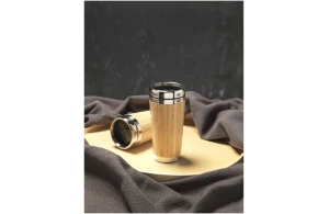 Mug isotherme avec extérieur en bambou 450ml