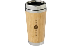 Mug isotherme avec extérieur en bambou 450ml