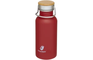 Bouteille personnalisée en acier inoxydable et couvercle bambou Thor 550 ml